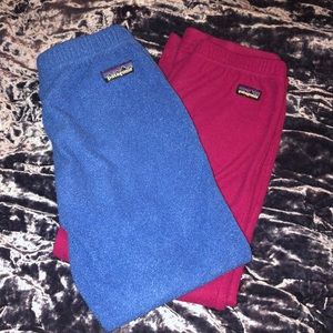 Two pair Patagonia fleece pants - size Medium